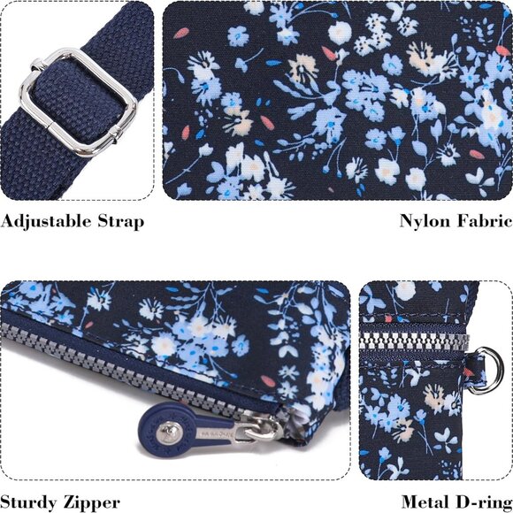 Nylon Crossbody Bags for Women Multi Pocket Small Cross Body Purse Lightweight T - Picture 5 of 6